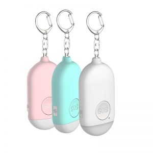 Self defense alarm and light keychain 130db women safe sound personal alarm emergency alarm keychain