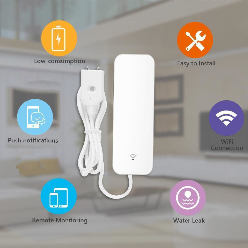 Amazon wireless tuya smart water leak sensor flood level detector home