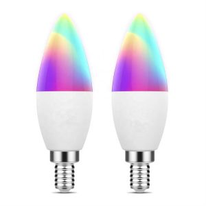5w E14 led candle light bulbs lamp dimmable RGB color changing 2700-6500K wifi smart led bulbs
