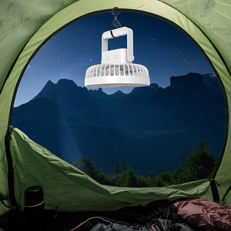 2000mAh Mini Camping Fan with Led Light for Tent,Noiseless Desktop Fan for Office,Portable Rechargeable Mini Fan,Night Light Small Fan - Clip Fan - 5