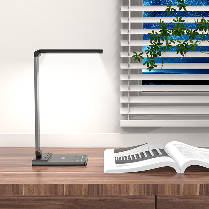 15W QI Wireless Charger LED Desk Lamp USB Charging Eye-friendly Table Lamp with Touch Control Stepless Dimming Reading Lamp Night - Led Light - 8