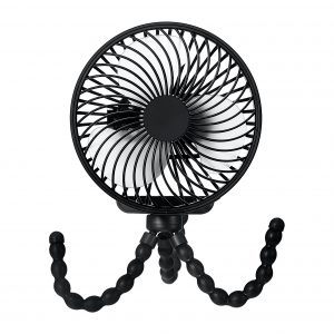 Stroller Fan for Baby, Portable Clip On Fan with Flexible Tripod, Rechargeable Car Seat Fan, 2000mAh Battery Operated Fan for Desk Peloton Bike Treadmill Bed Handheld Golf Cart Beach