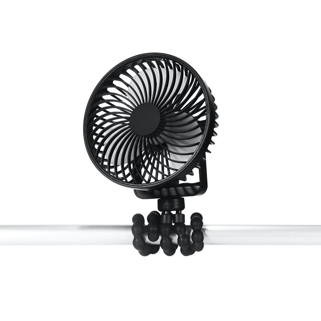 Stroller Fan for Baby, Portable Clip On Fan with Flexible Tripod, Rechargeable Car Seat Fan, 2000mAh Battery Operated Fan for Desk Peloton Bike Treadmill Bed Handheld Golf Cart Beach - Clip Fan - 2