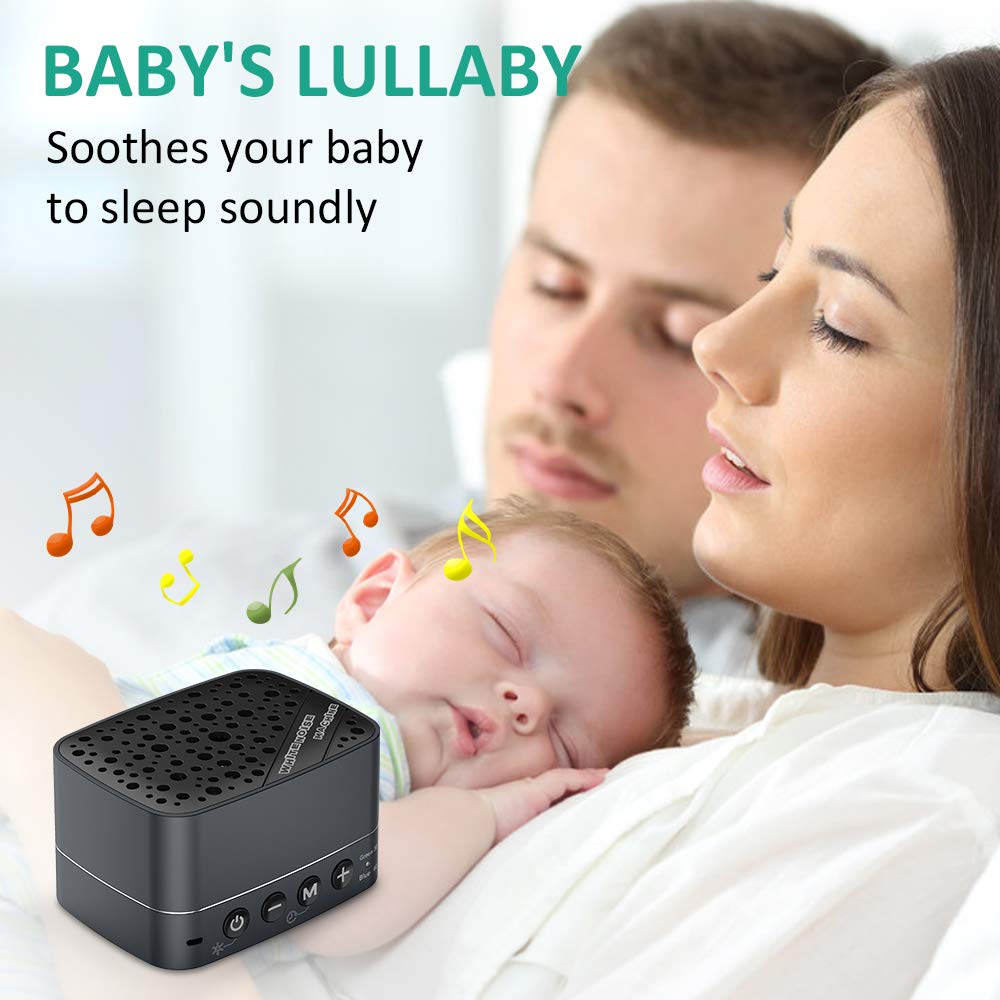 Sound Machine for Baby and Adults, 800mAh Rechargeable White Noise Machine for Office Privacy & Noise Canceling, 7/12 Soothing Sound with Lullabies & Fan Sounds, Sleep Timer and Night Light - Home Care - 2